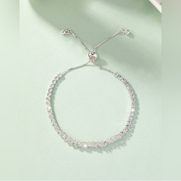 Sterling Silver Plated Tennis Bracelet - Picture 4 of 4